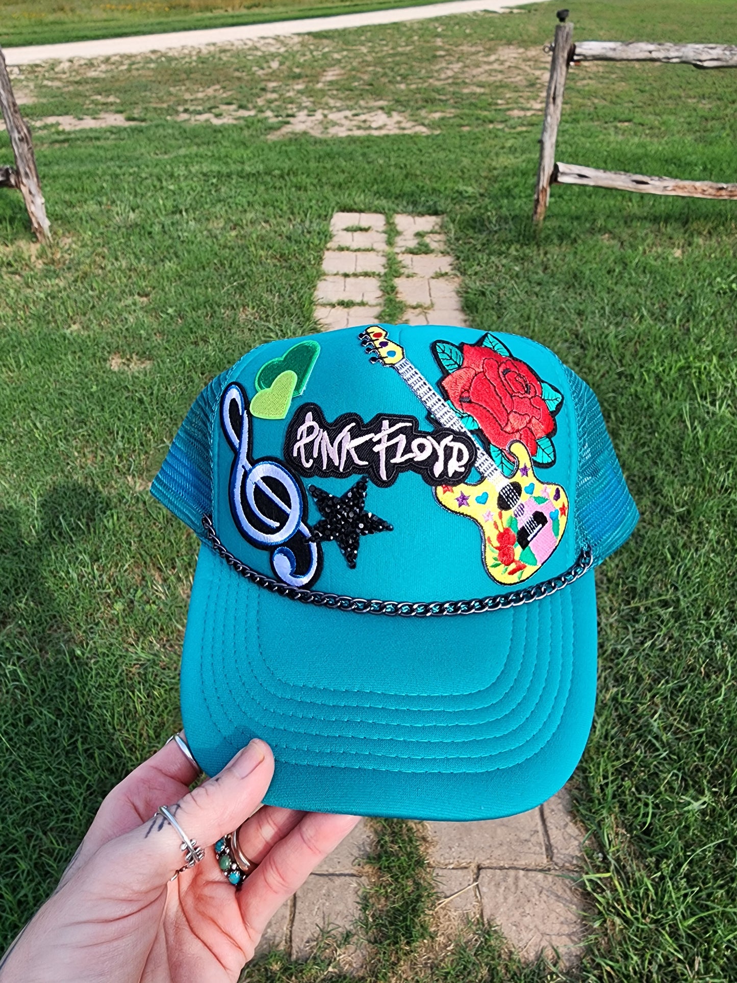Pink Floyd patched trucker cap