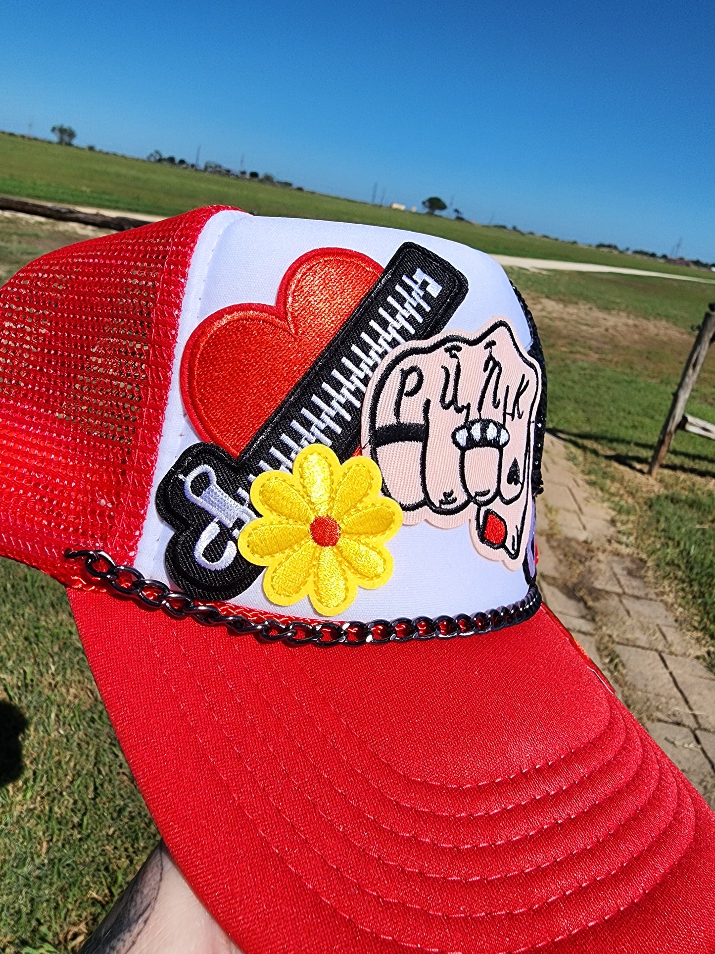 Punk Patched Trucker cap