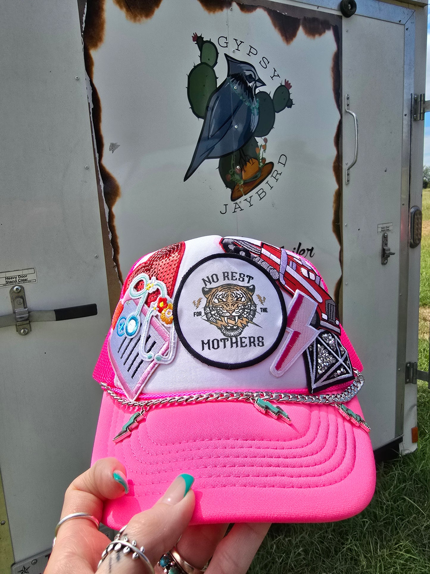 Trio of Patched Trucker Caps