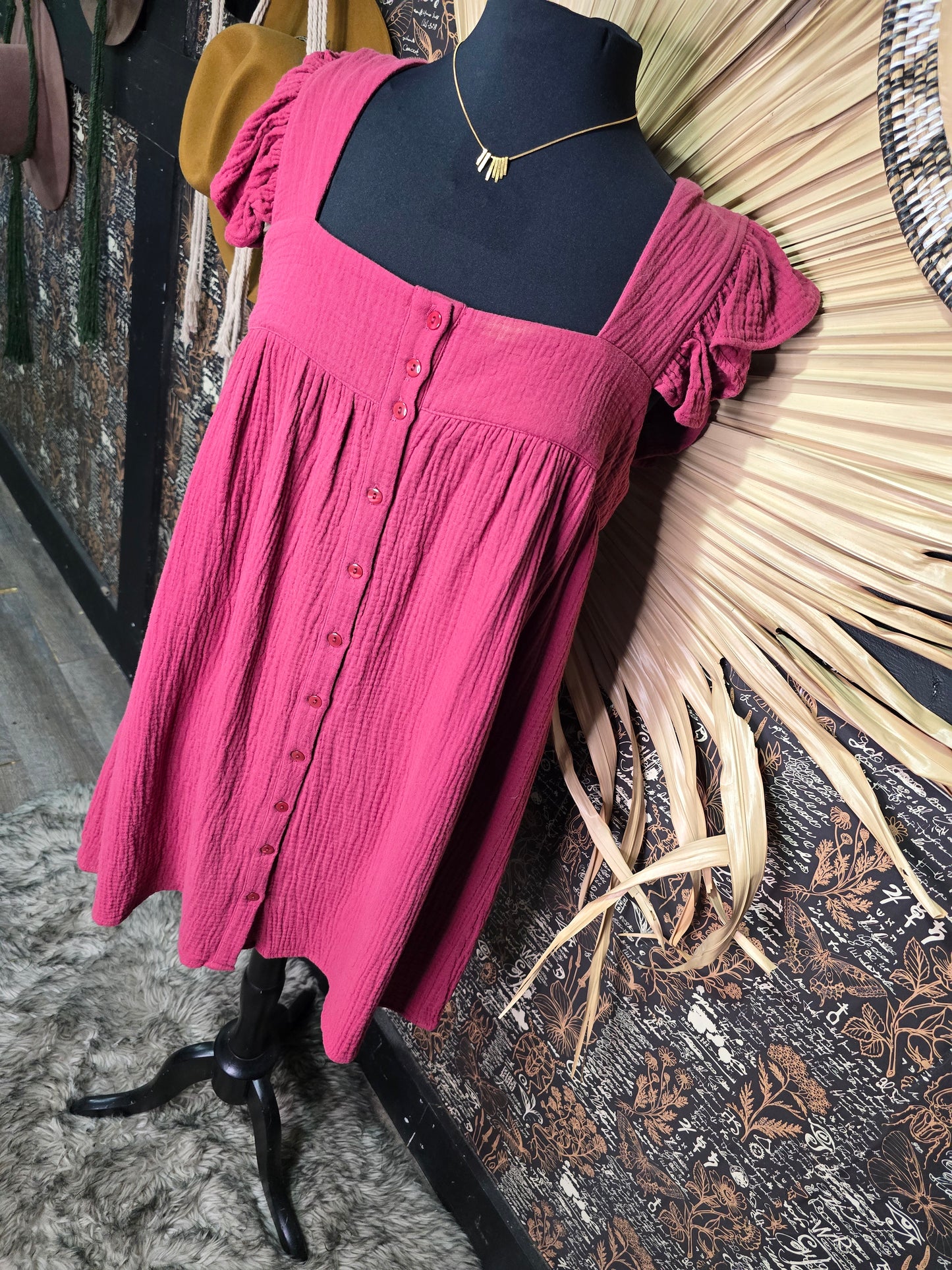 Mauve baby doll dress