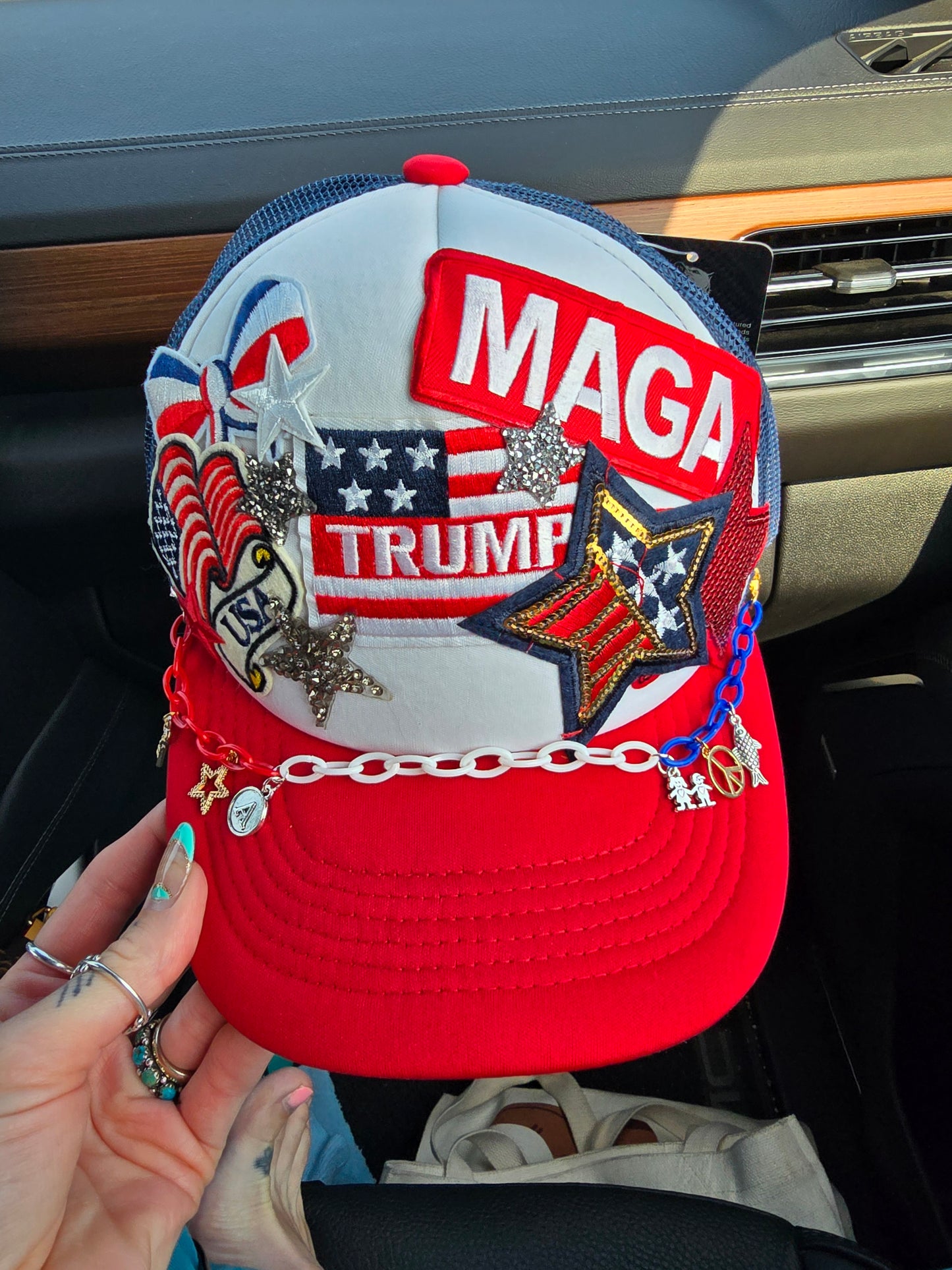 Trump USA patched cap