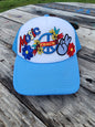 Light Blue Patched Trucker