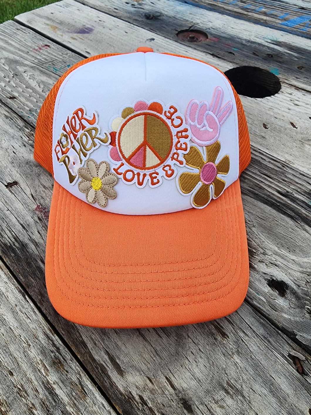 Orange Patched Trucker