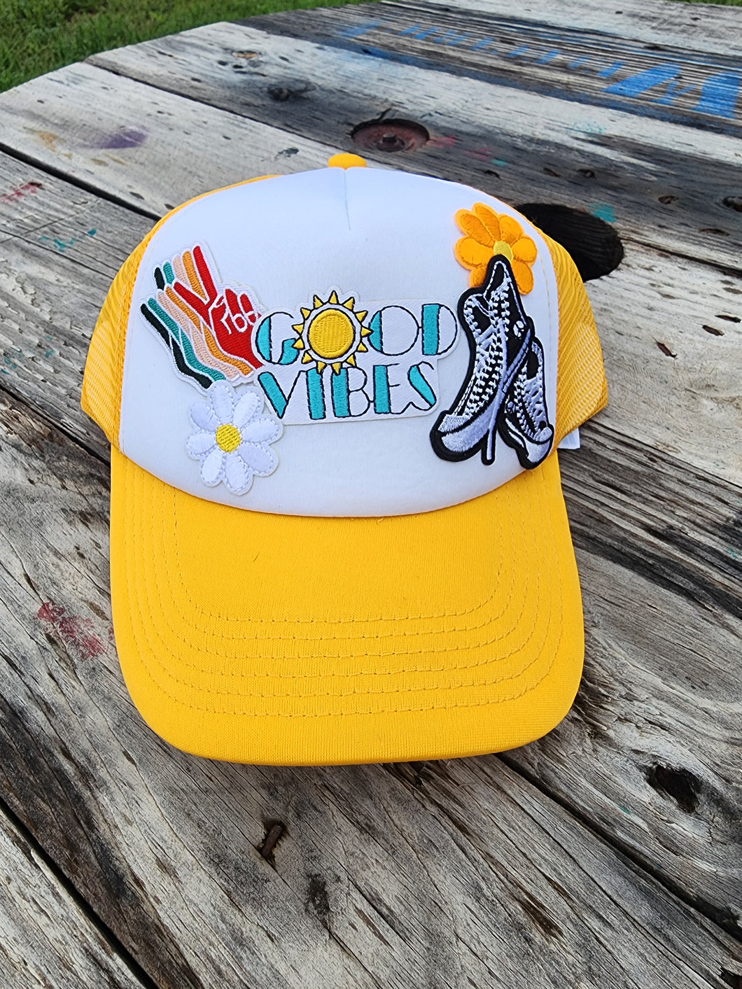 Yellow Good Vibes Trucker