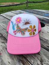 Load image into Gallery viewer, Light Pink patched Trucker
