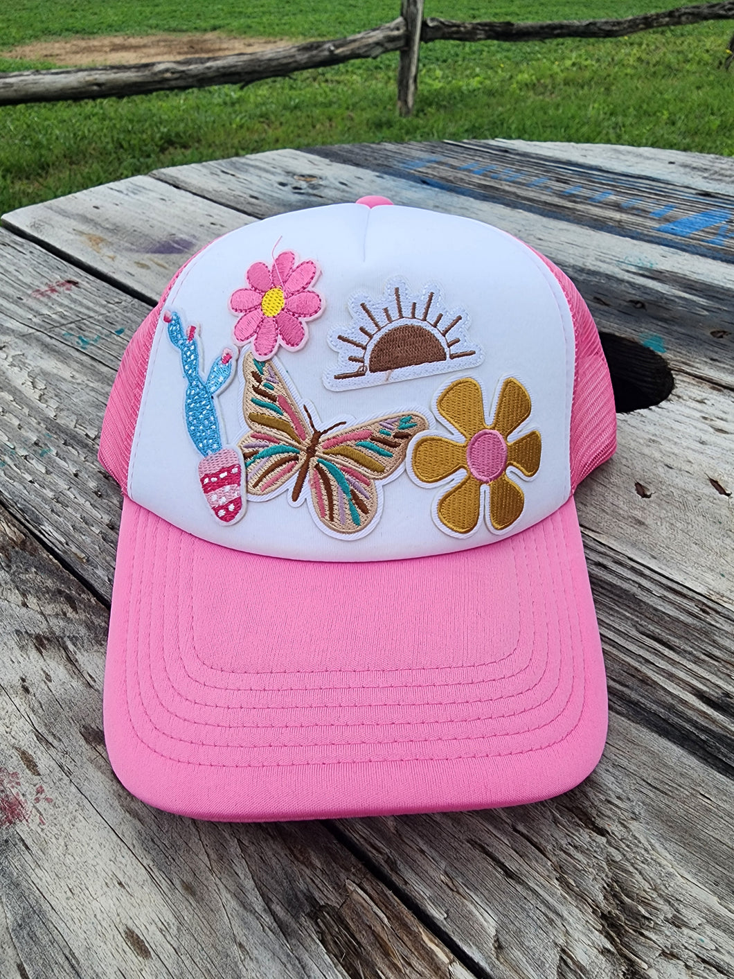 Light Pink patched Trucker