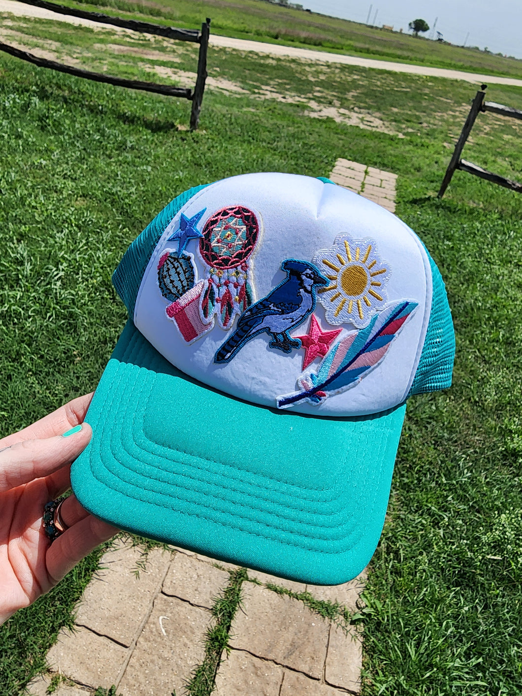 Teal/White Jaybird Trucker Cap