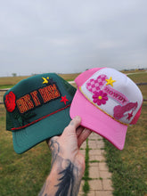 Load image into Gallery viewer, Howdy Pink Patched Trucker Cap
