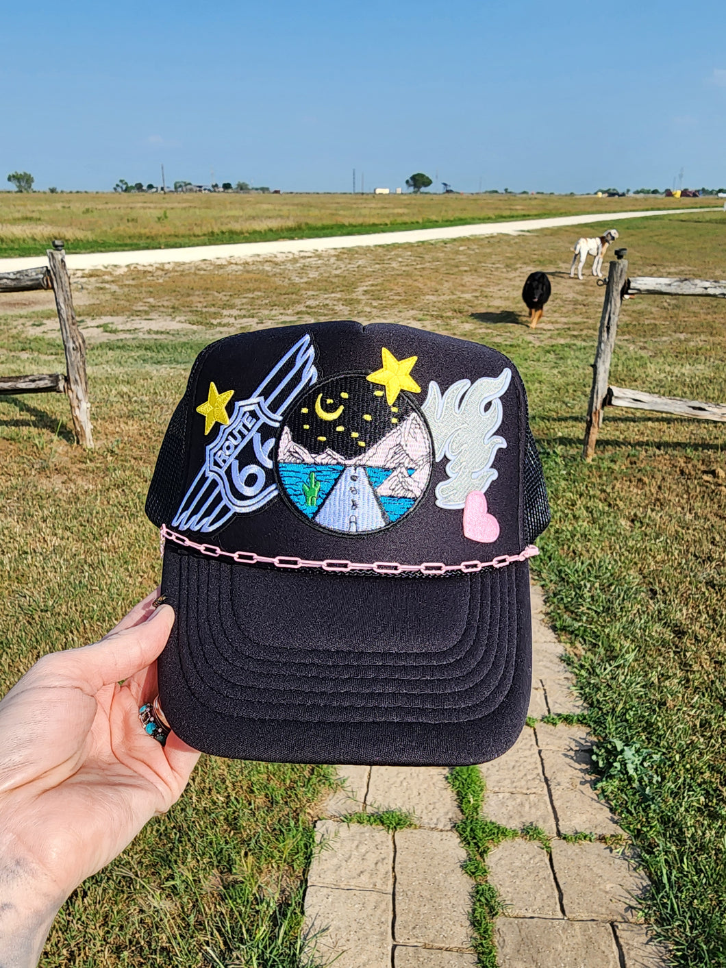 Route 66 Patched Trucker Cap