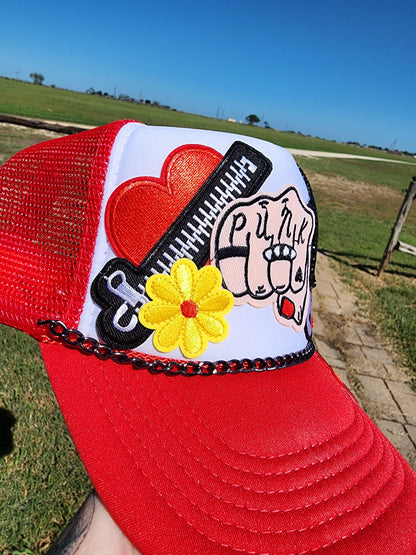 Punk Patched Trucker cap