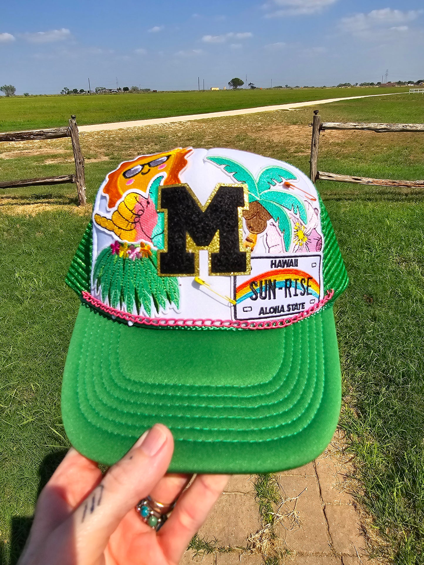 Beachin' Patched Trucker cap