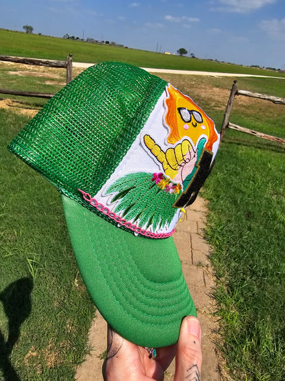Beachin' Patched Trucker cap