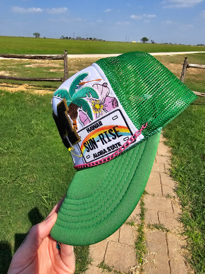 Beachin' Patched Trucker cap