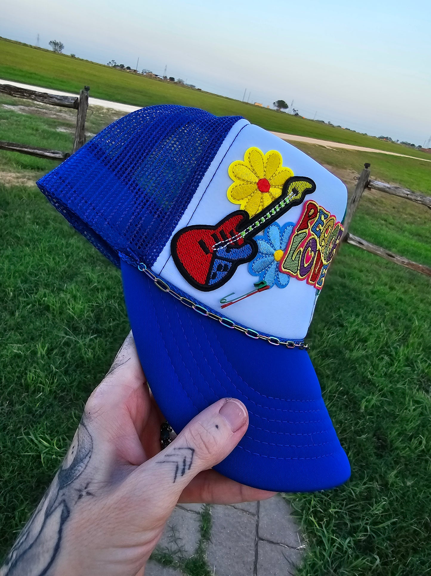 Peace & Love Patched trucker cap