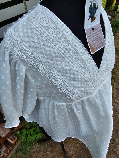 White eyelet Top