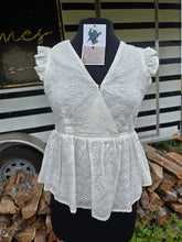 Load image into Gallery viewer, White Peplum Top
