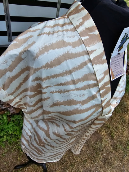 Cream & Taupe Tiger striped top