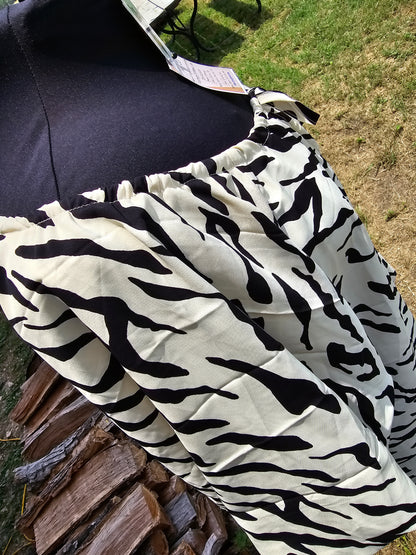 Cream Zebra Print top