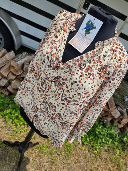 Cream Floral Top