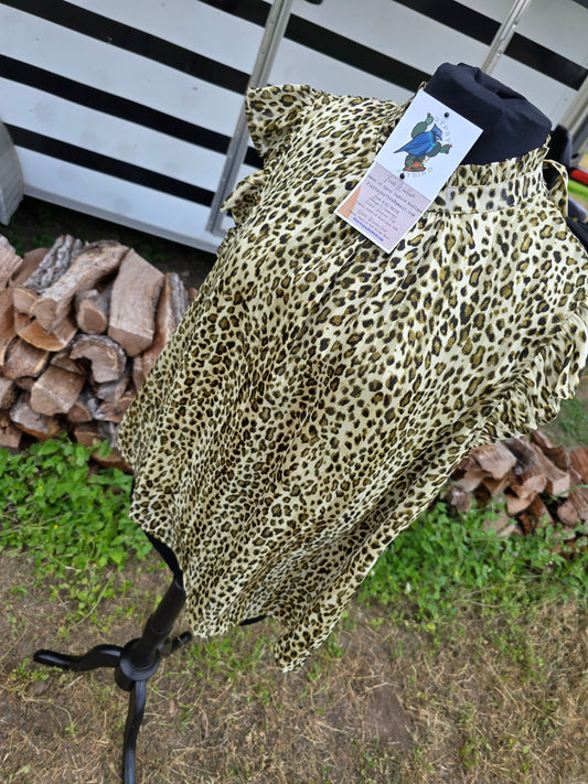 Leopard & Olive Top