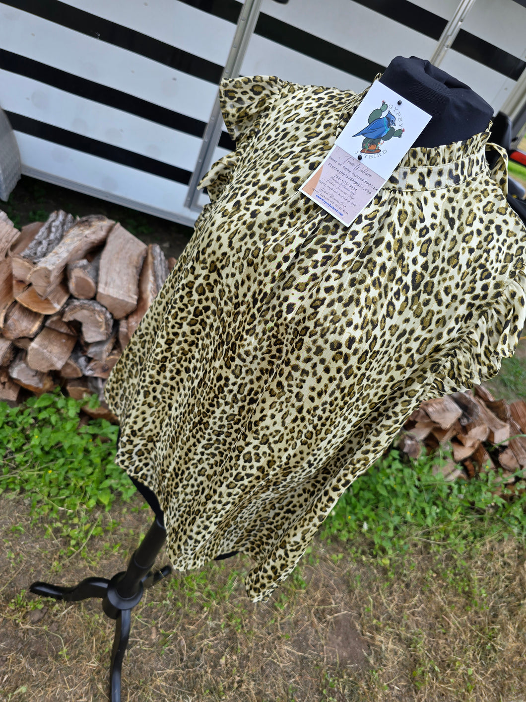 Leopard & Olive Top