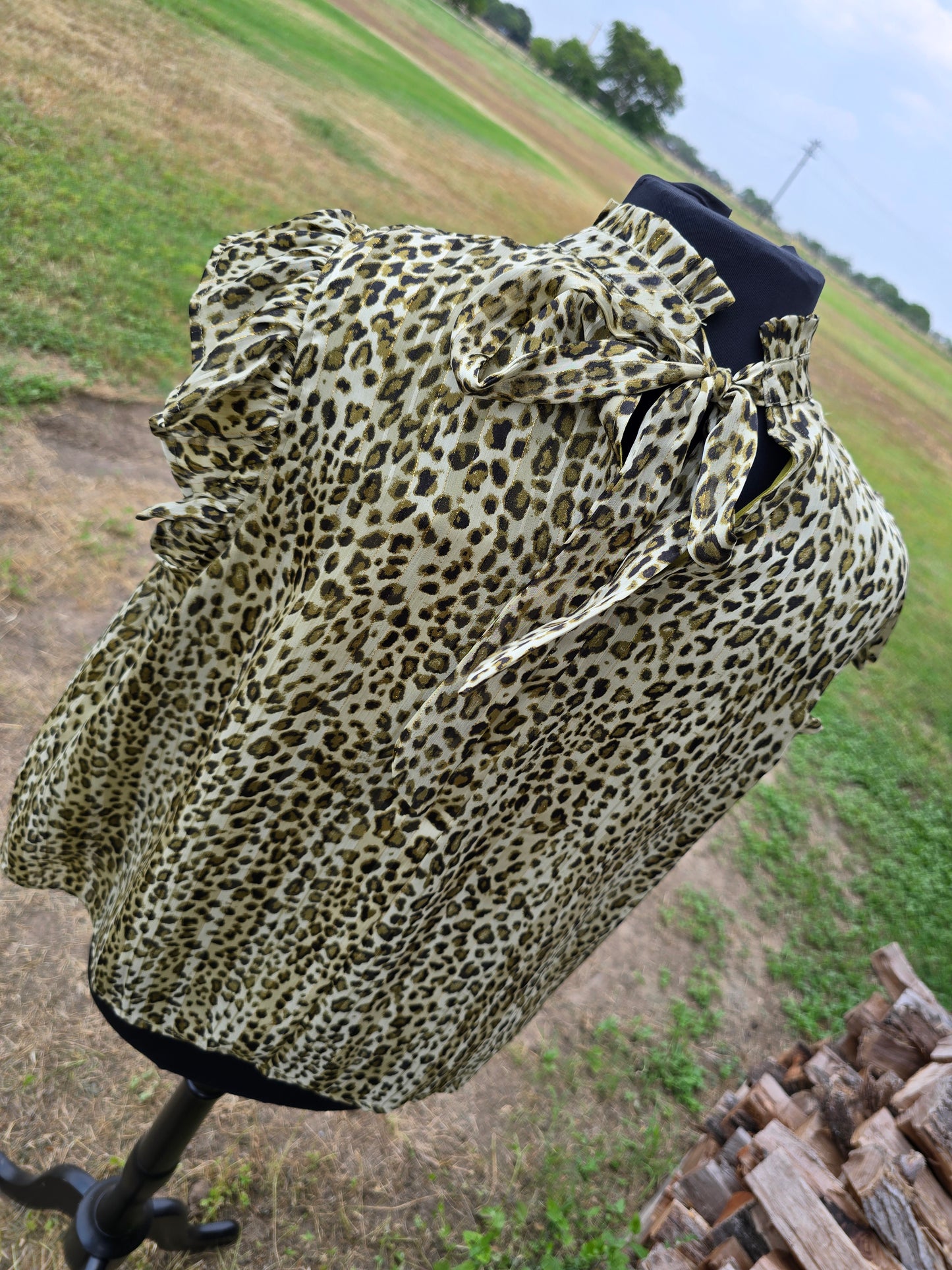 Leopard & Olive Top