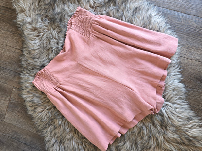 Blush Pink Linen Shorts