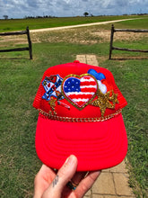 Load image into Gallery viewer, TX USA Patched Trucker cap
