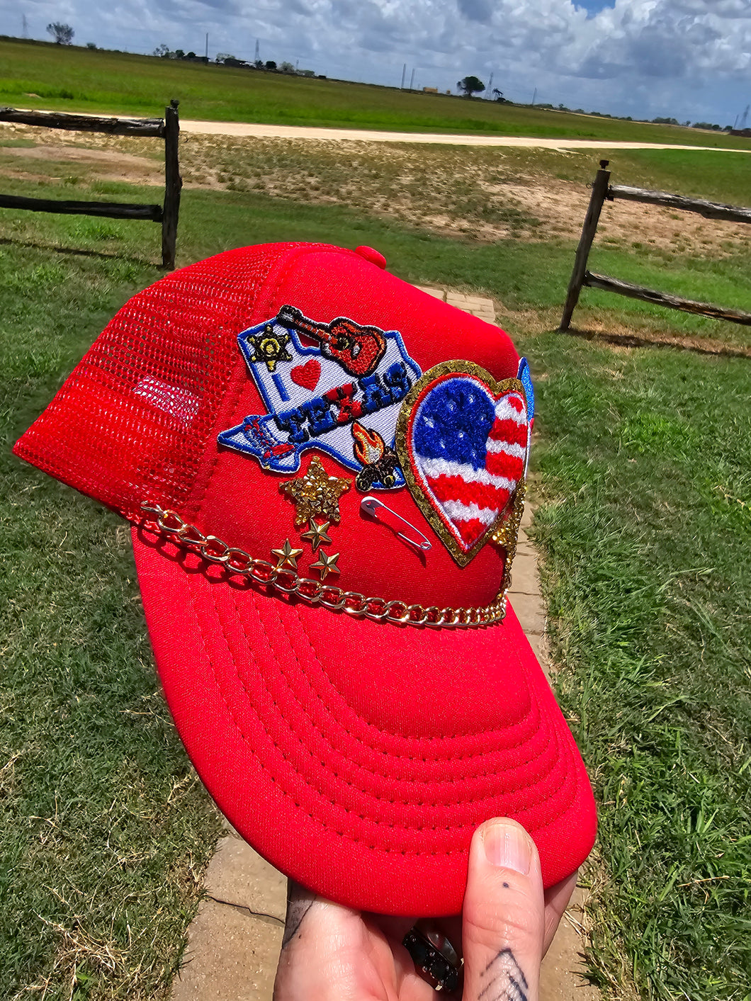 TX USA Patched Trucker cap