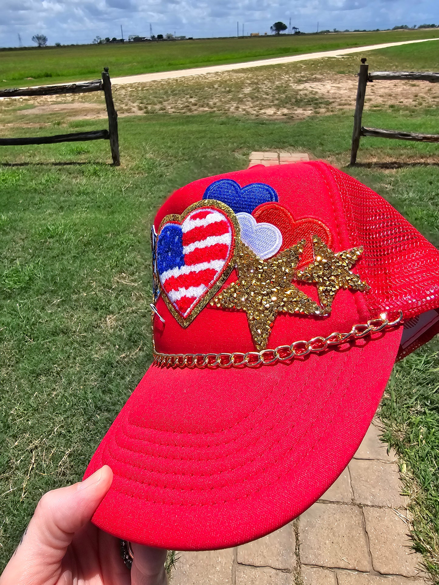 TX USA Patched Trucker cap