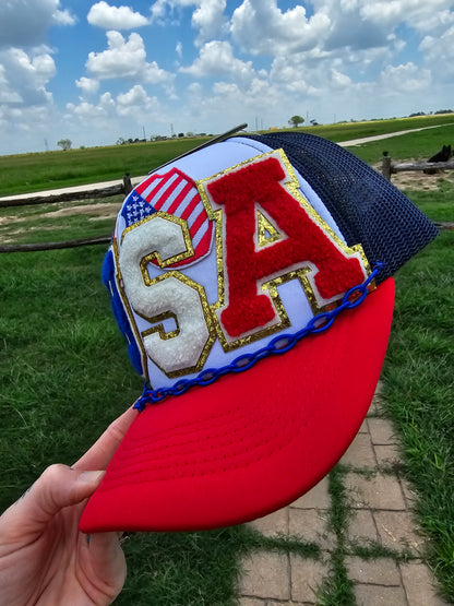 USA Patched Trucker Cap