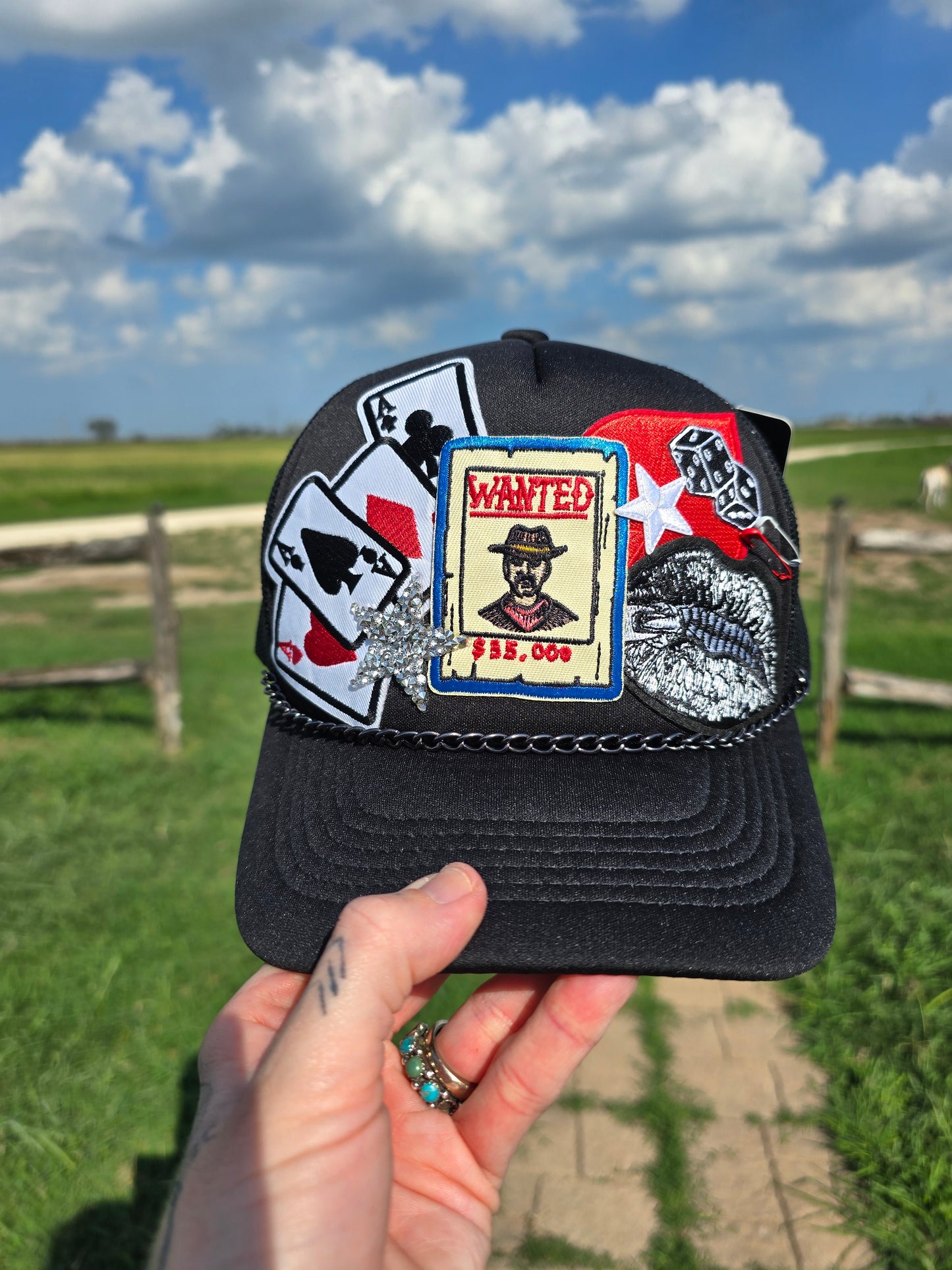 Wanted Patched Trucker Cap