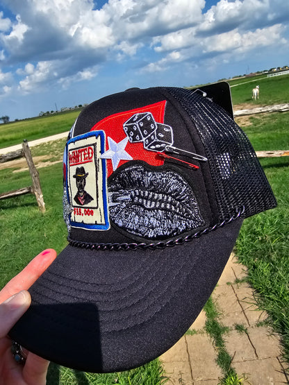 Wanted Patched Trucker Cap