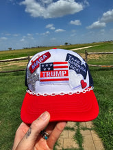 Load image into Gallery viewer, Double Trump Patched Trucker Caps
