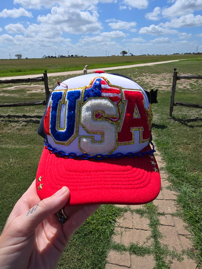 Stars of the USA Patched Trucker Cap