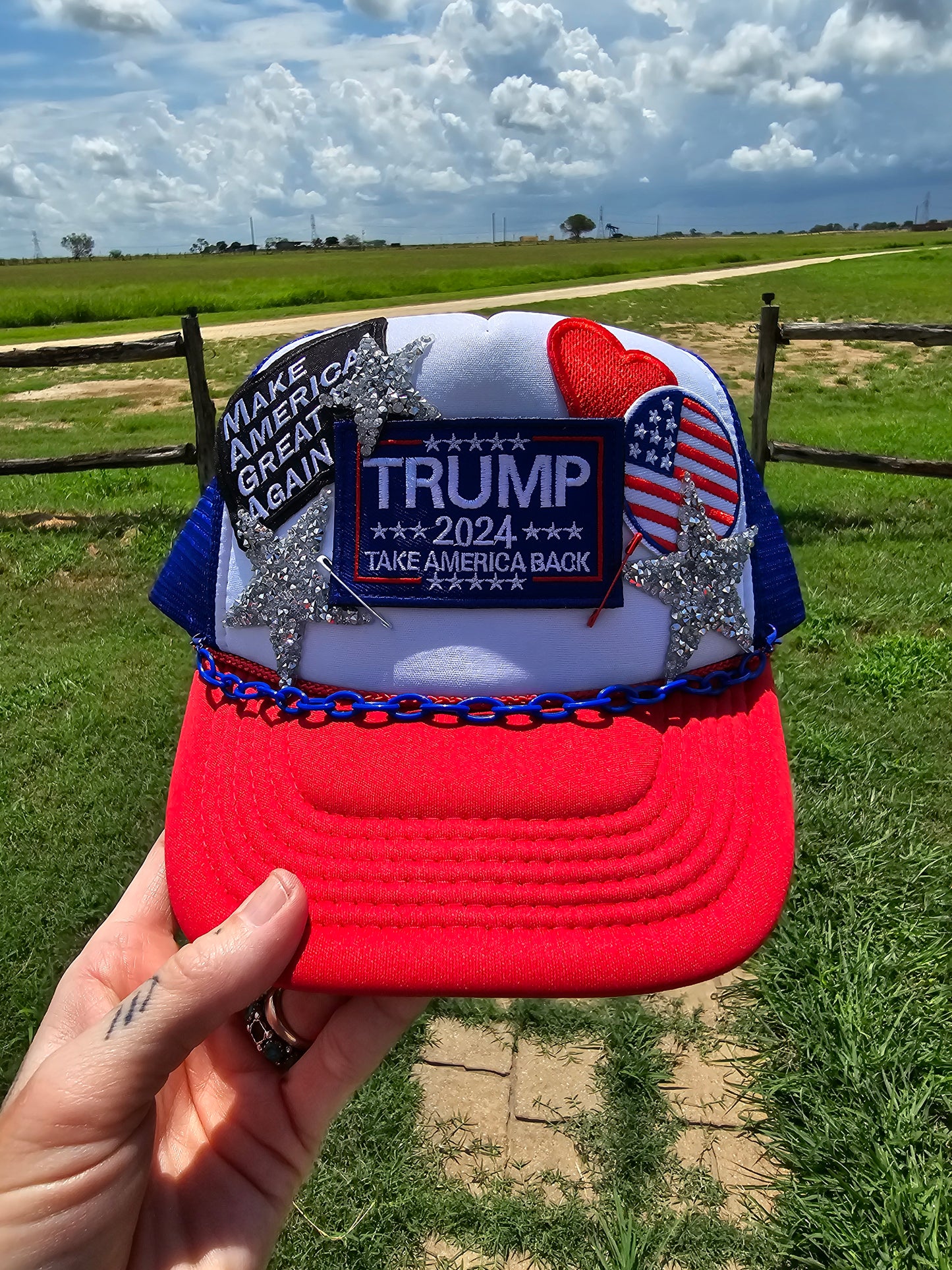 Trump Patched Trucker Cap