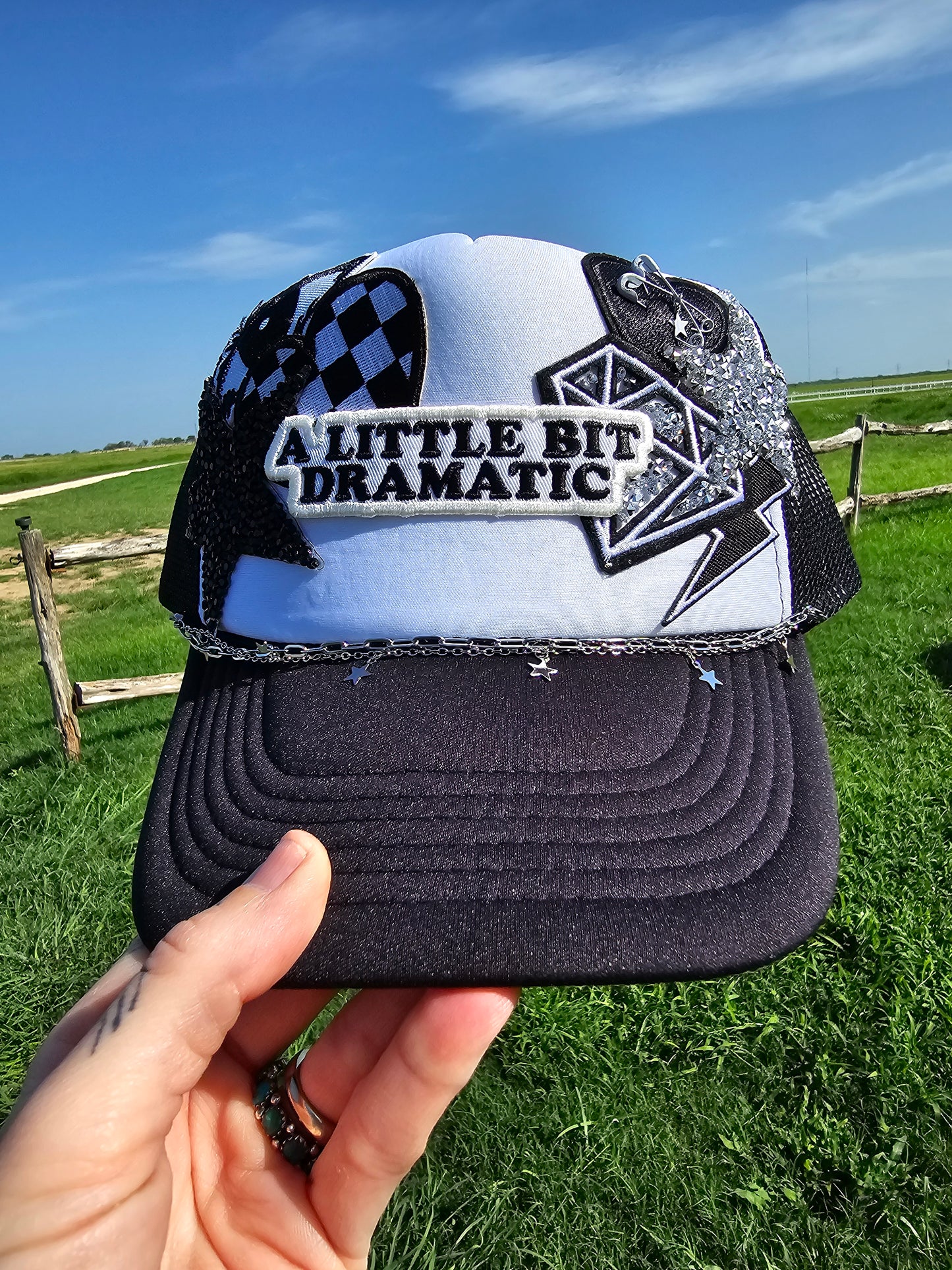 Dramatic Patched Trucker Cap