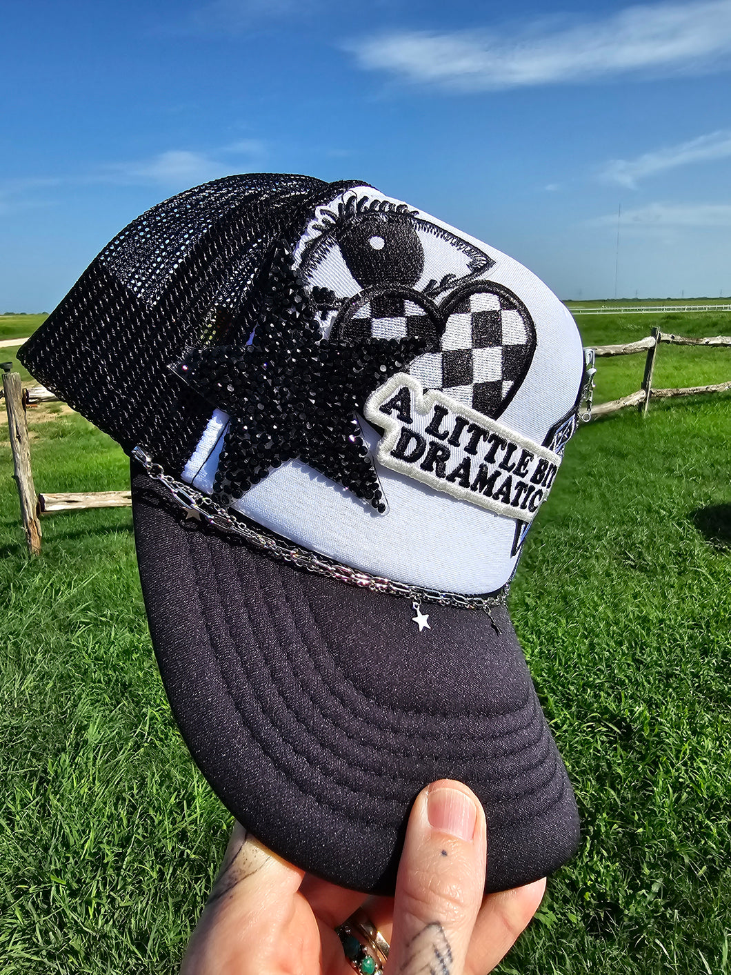 Dramatic Patched Trucker Cap