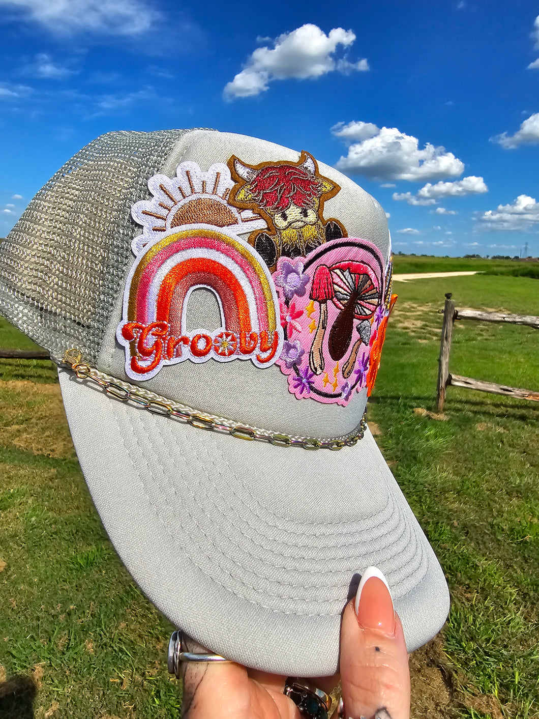 Groovy Patched Trucker Cap