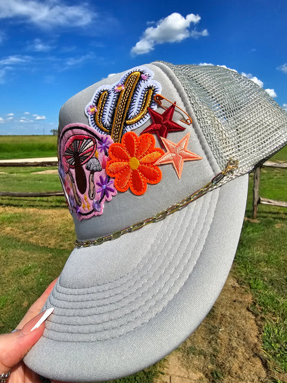 Groovy Patched Trucker Cap