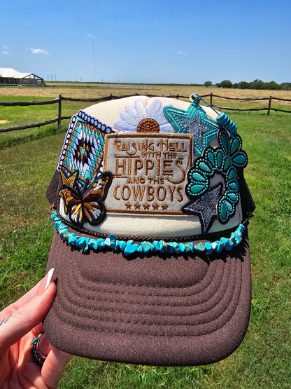 Hippies & Cowboys Patched Trucker Cap