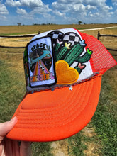 Load image into Gallery viewer, Space CowGirl Patched Trucker Cap
