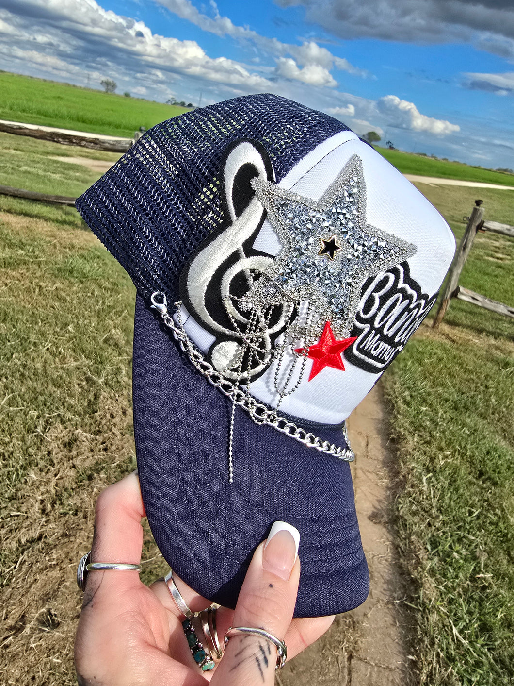 Drummer Mama Patched Trucker Cap