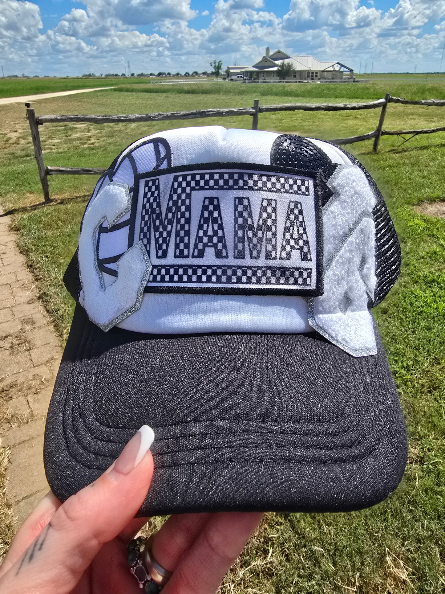 Volleyball Mama Patched Trucker Cap