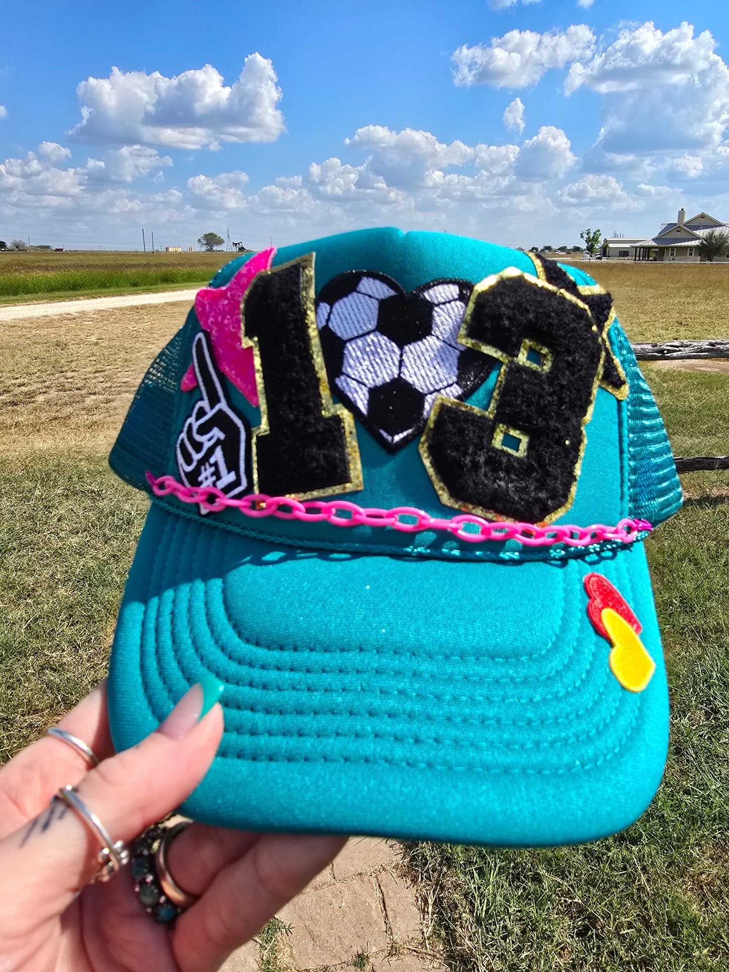 Soccer MoM Patched trucker cap
