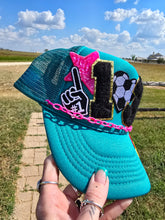 Load image into Gallery viewer, Soccer MoM Patched trucker cap
