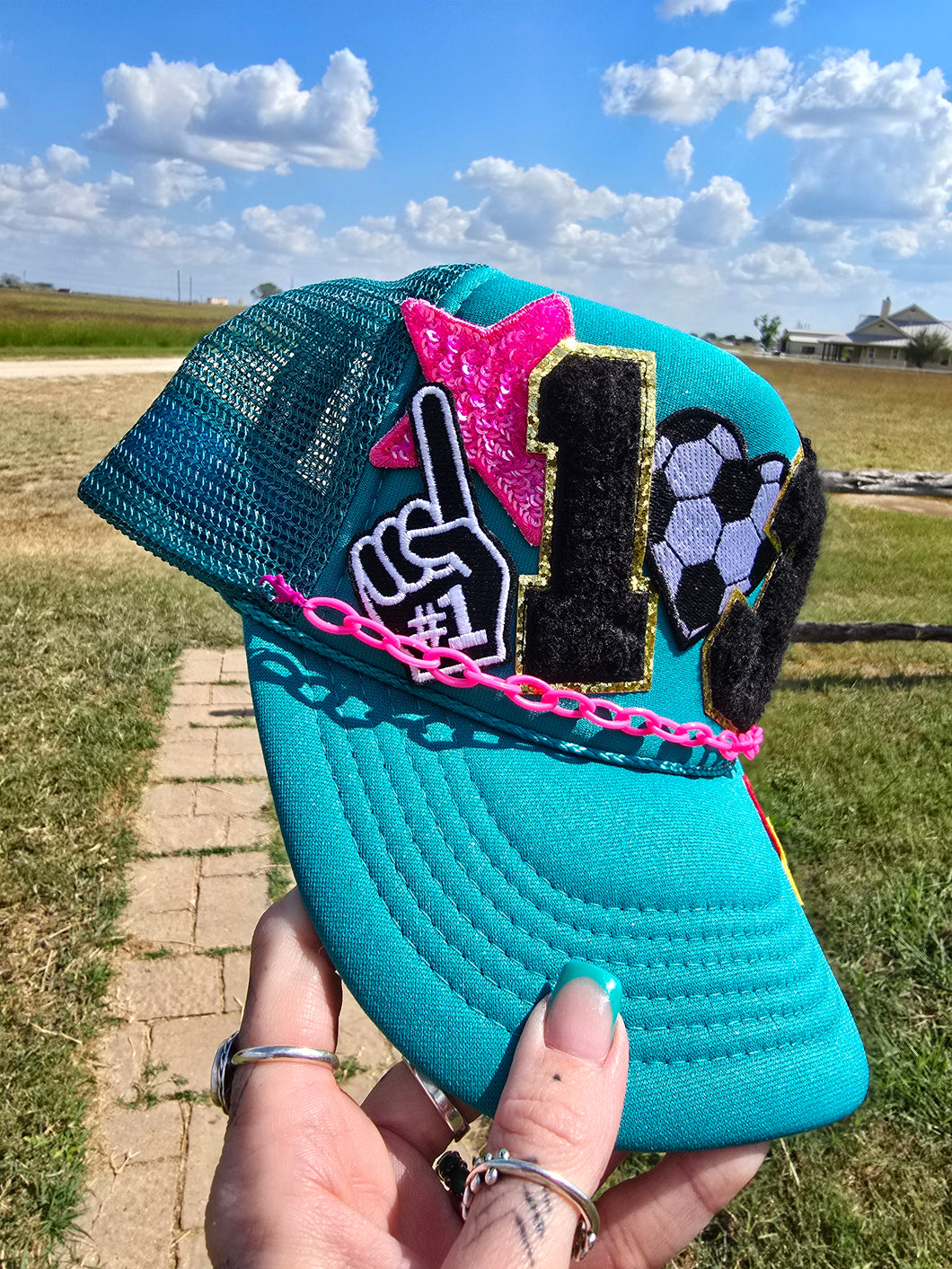 Soccer MoM Patched trucker cap