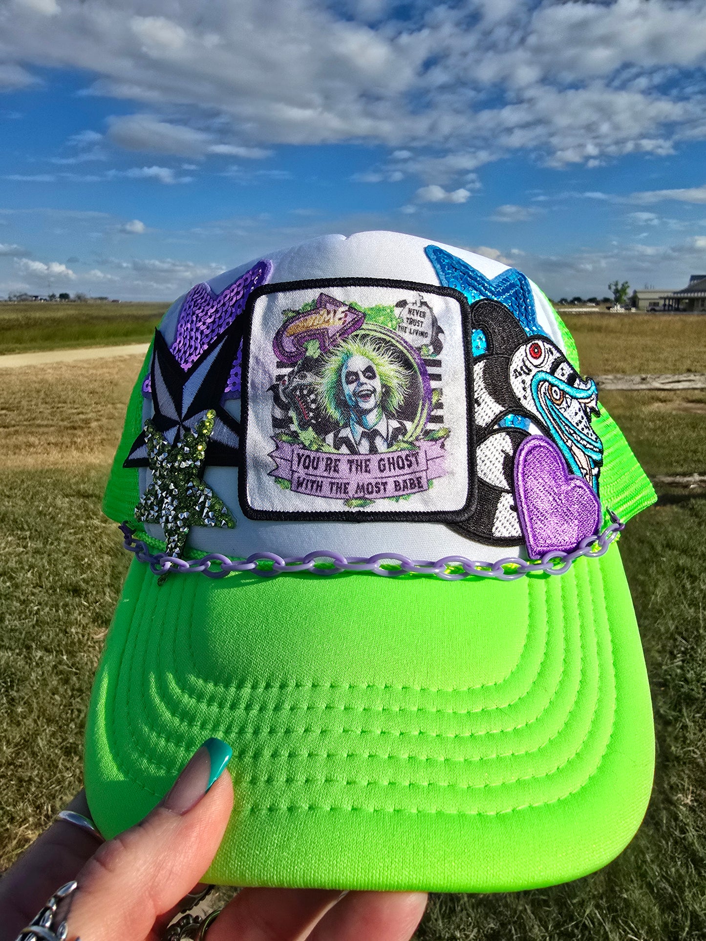 Beetlejuice Patched Trucker Cap