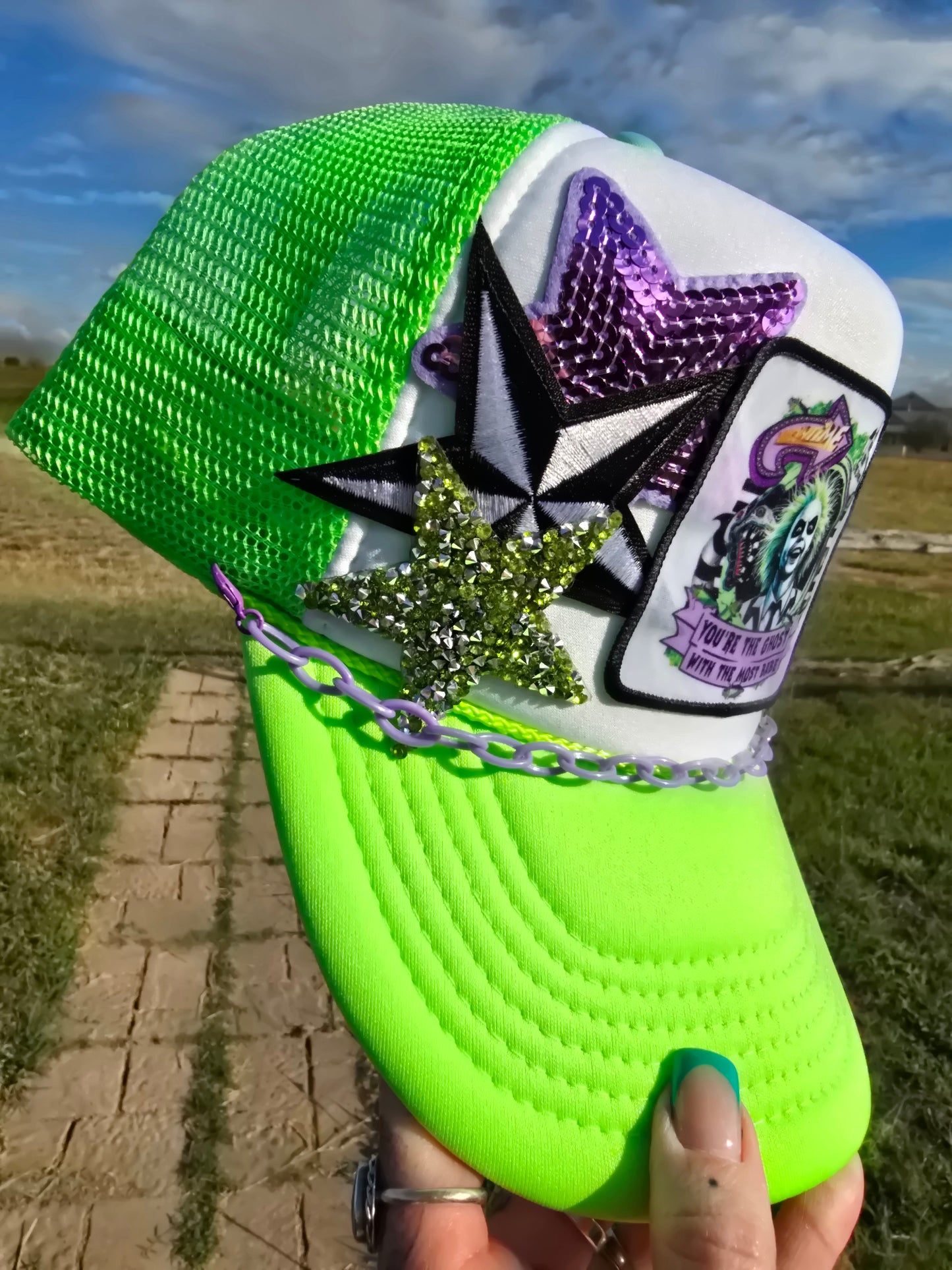 Beetlejuice Patched Trucker Cap