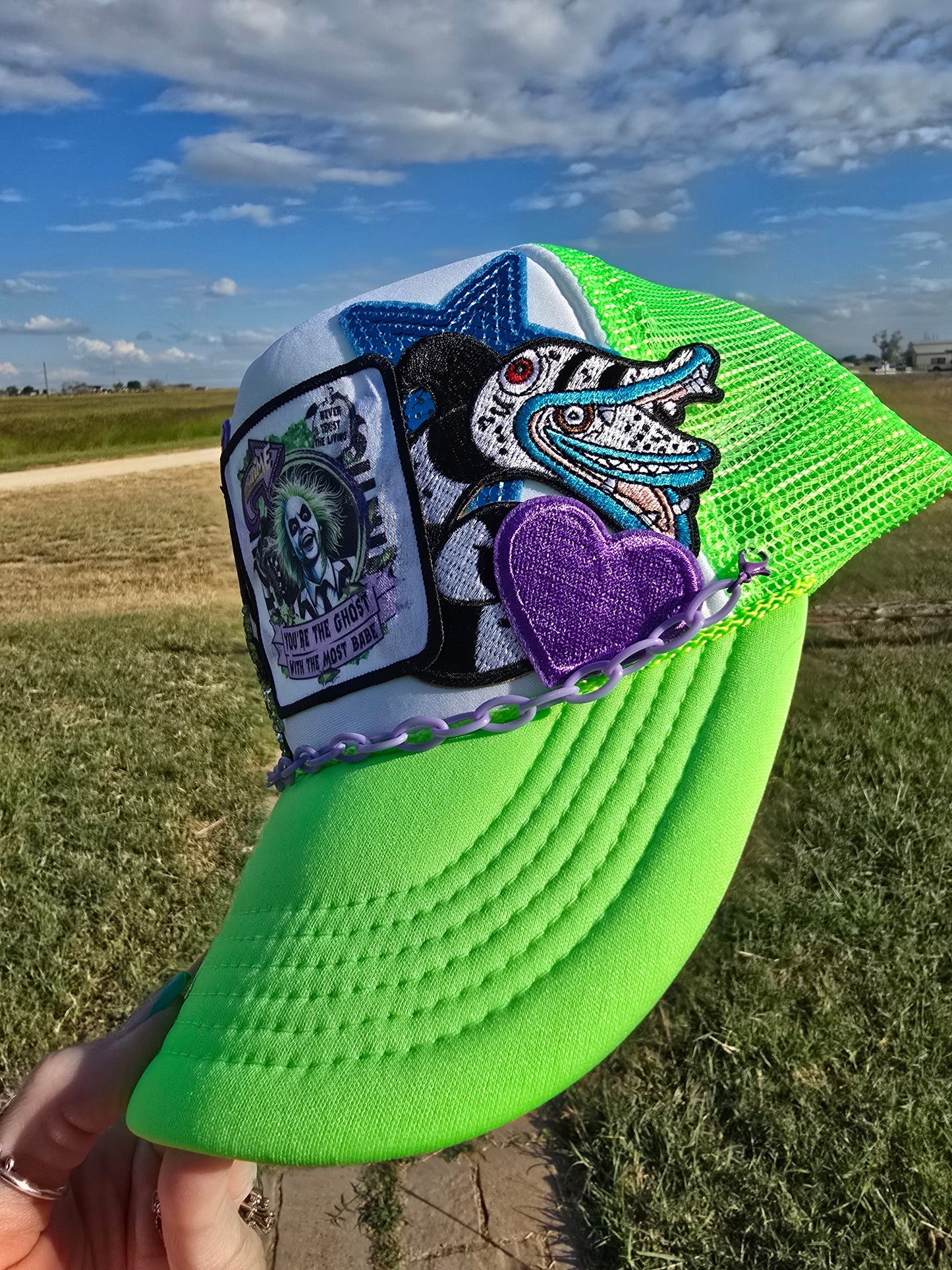 Beetlejuice Patched Trucker Cap